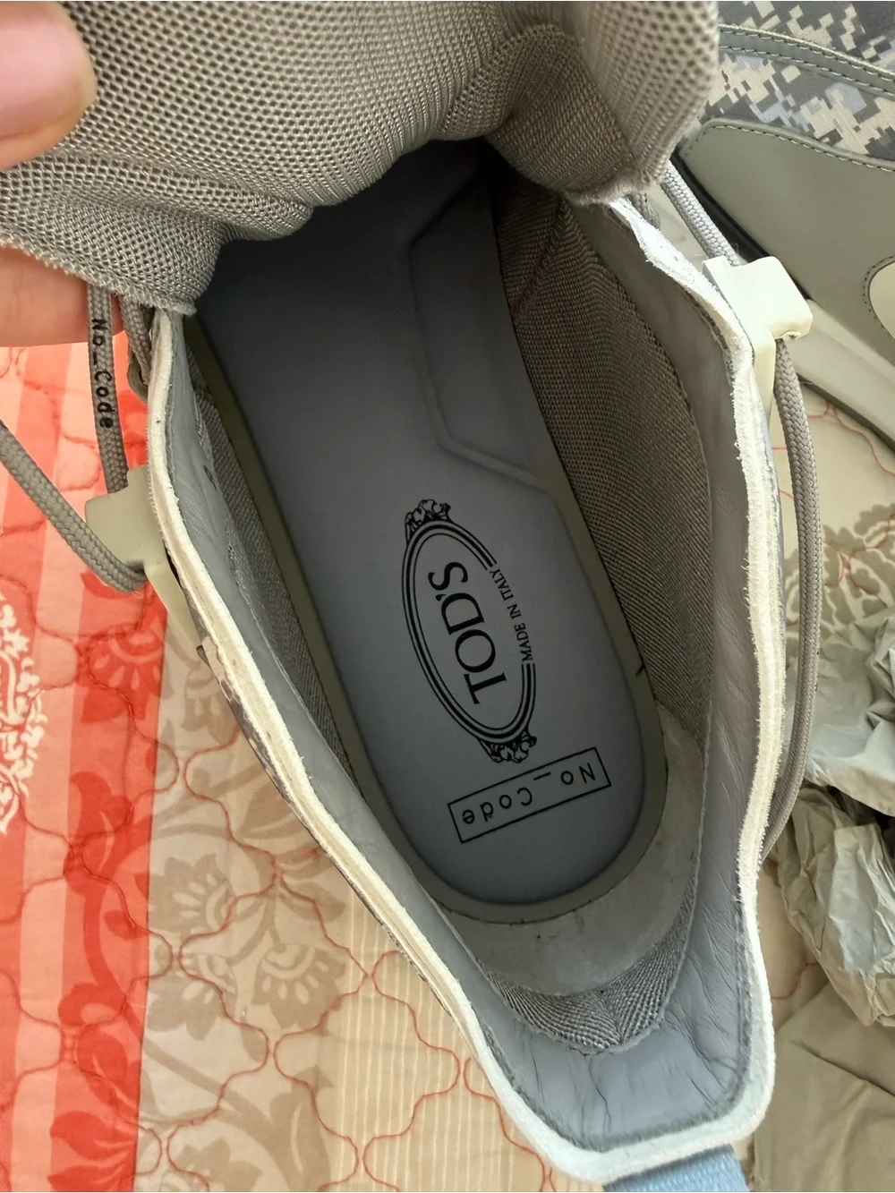 Tod’S Allac Camo Leather Sneaker Men's size 8